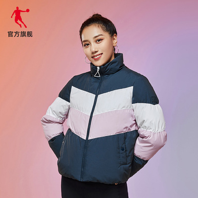 乔丹官方旗舰运动服女2020冬季新款女士短款轻薄休闲保暖加厚外套|ru