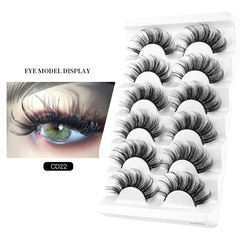 8D FALSE EYELASHES 跨境6對裝高仿水貂毛假睫毛濃密卷翹睫毛批發