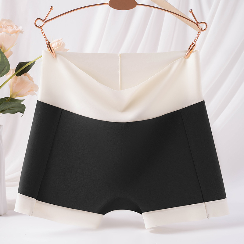 Pantalones de seguridad de algodón de cintura alta para mujer, talla grande, 200 kg de grasa mm, abdomen para evitar la luz, ángulo plano dos en uno, refrescante