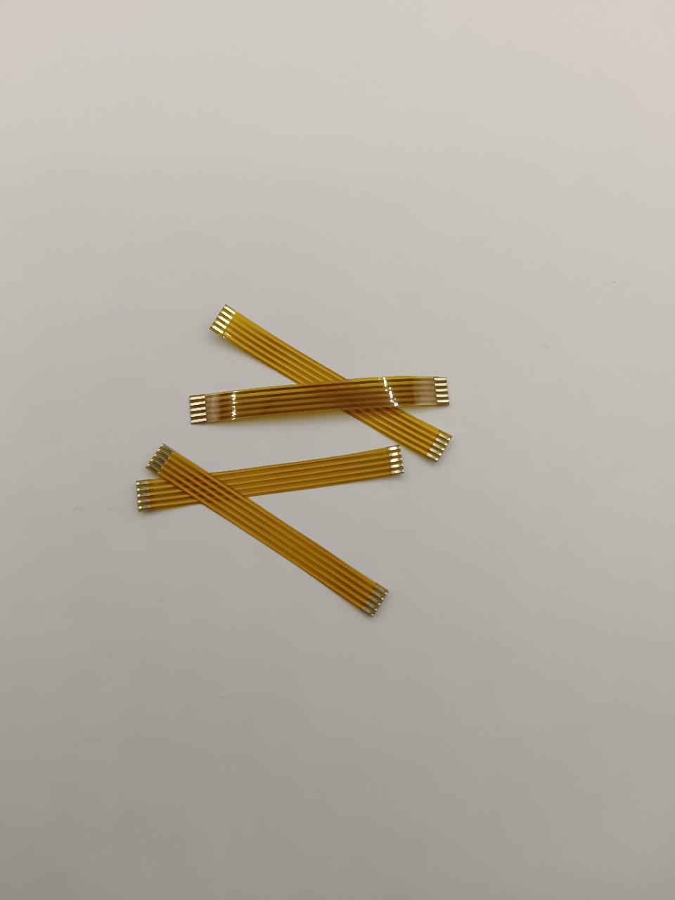 黄色FPC软排线 1.0间距 4PIN 50MM焊接 MIPI显示屏测试线 LDVS线