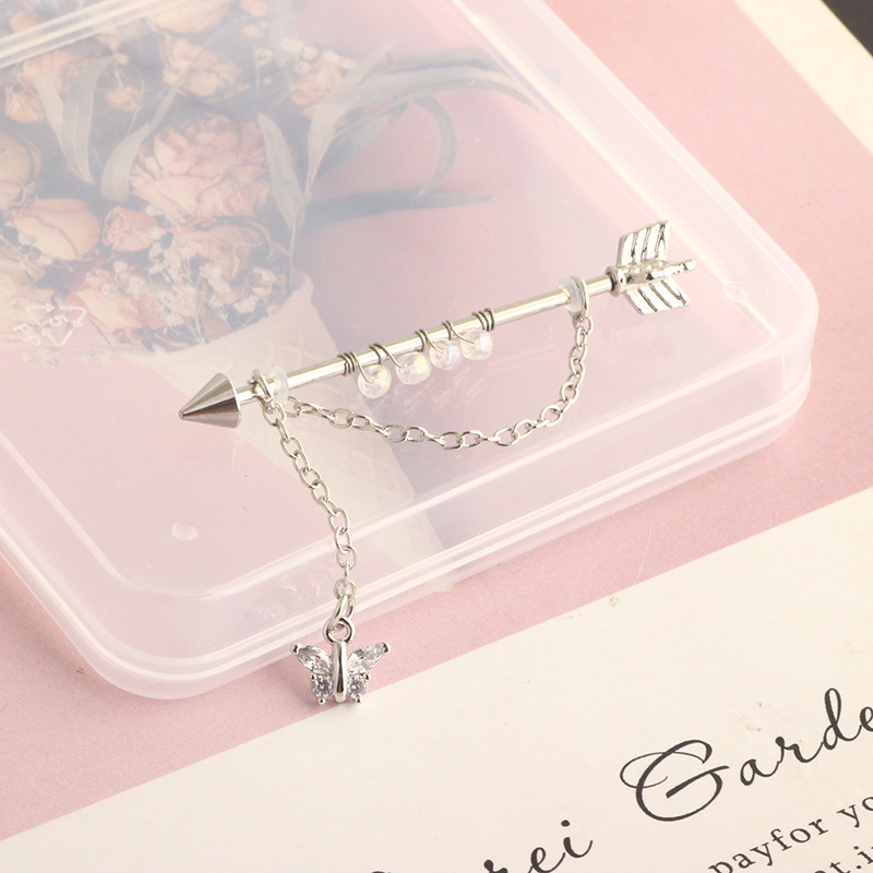Stainless Steel Industrial Ear Long Rod Body Piercing Ear Bone Nail Export Jewelry detail image 34