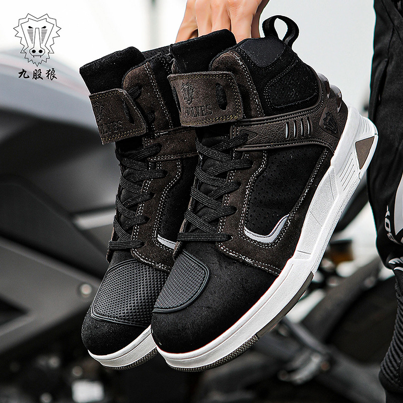 Seasonal Motorcycle Riding Shoes Summer Breathable Anti-Slip Racer Boots Road Racing Shoes Mountain Running Commuting Shoes