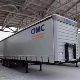 出口俄罗斯侧帘半挂车侧帘低平板  提升物流运输侧帘半挂车图片