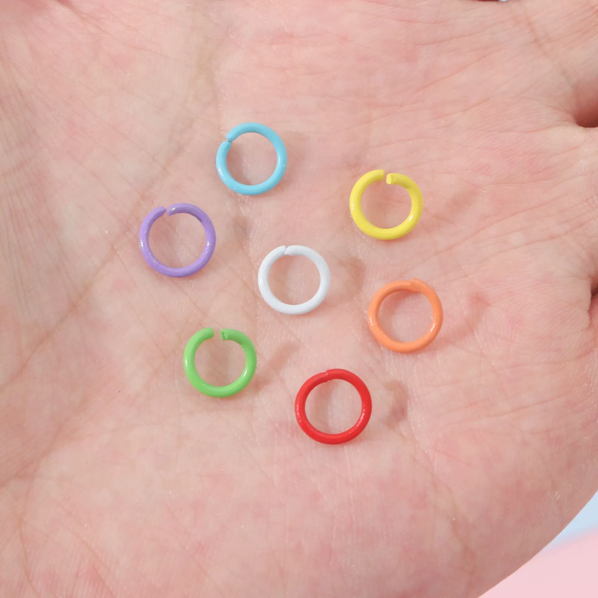 Гравированные металлические соединители, 50 шт, диаметр 8 мм, assorted colors, ручная работа