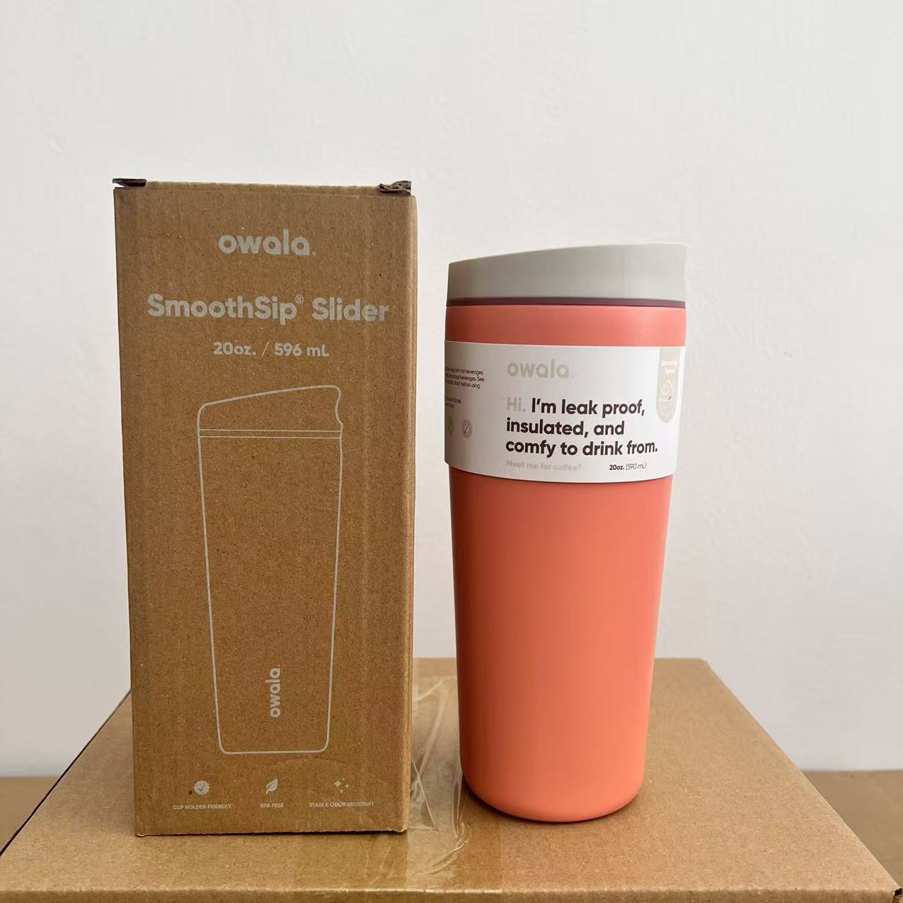 커피컵 오렌지 파우더 20oz
