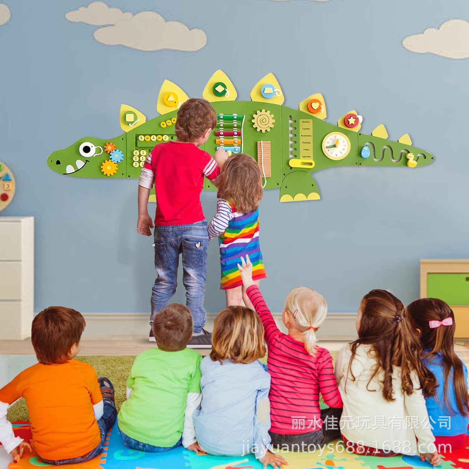 Monläurd Montessori Busy Board Sensorik Board Holzspielzeug Wandspielzeug für Jungen und Mädchen ab 6 Monaten