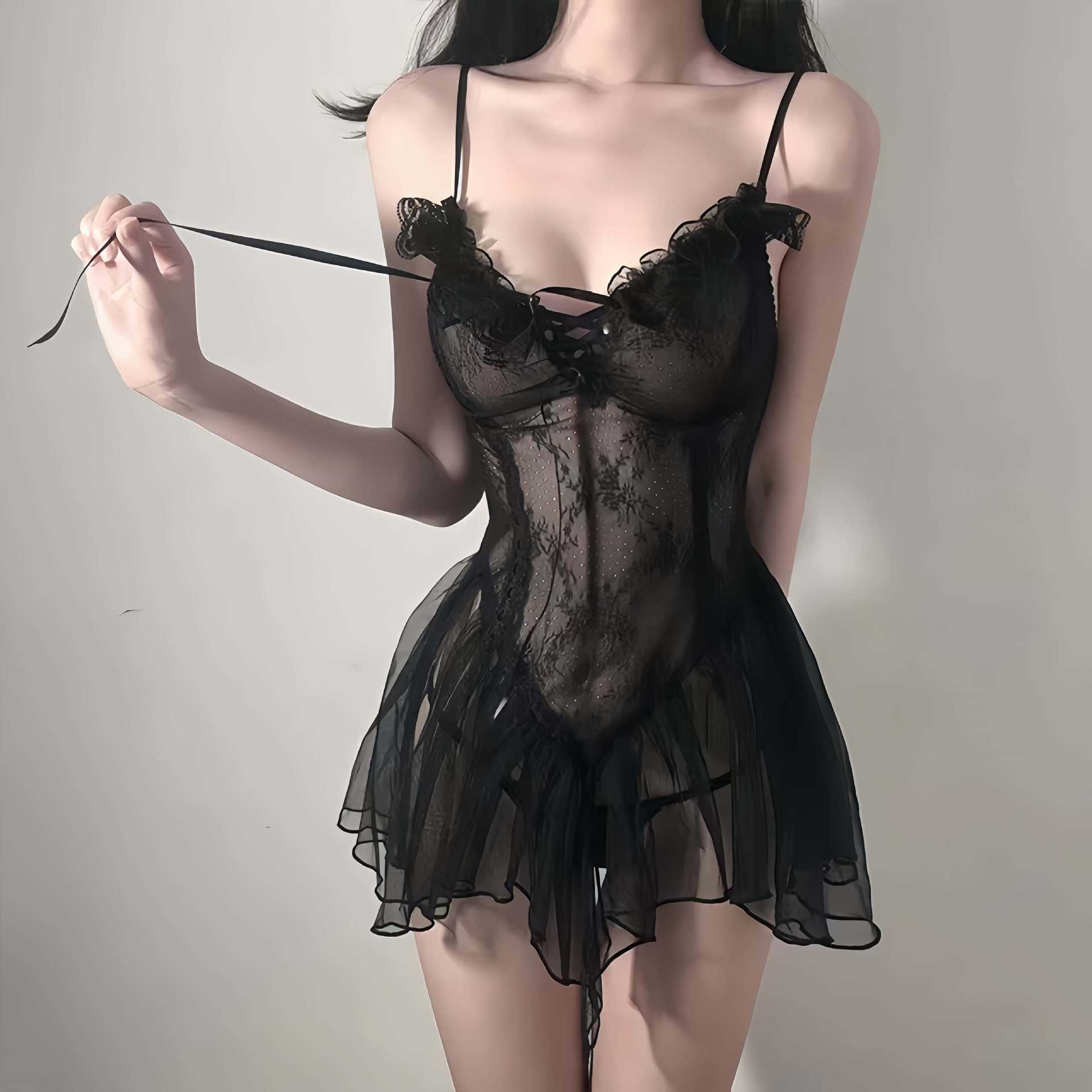 블랙 베이비돌 스커트