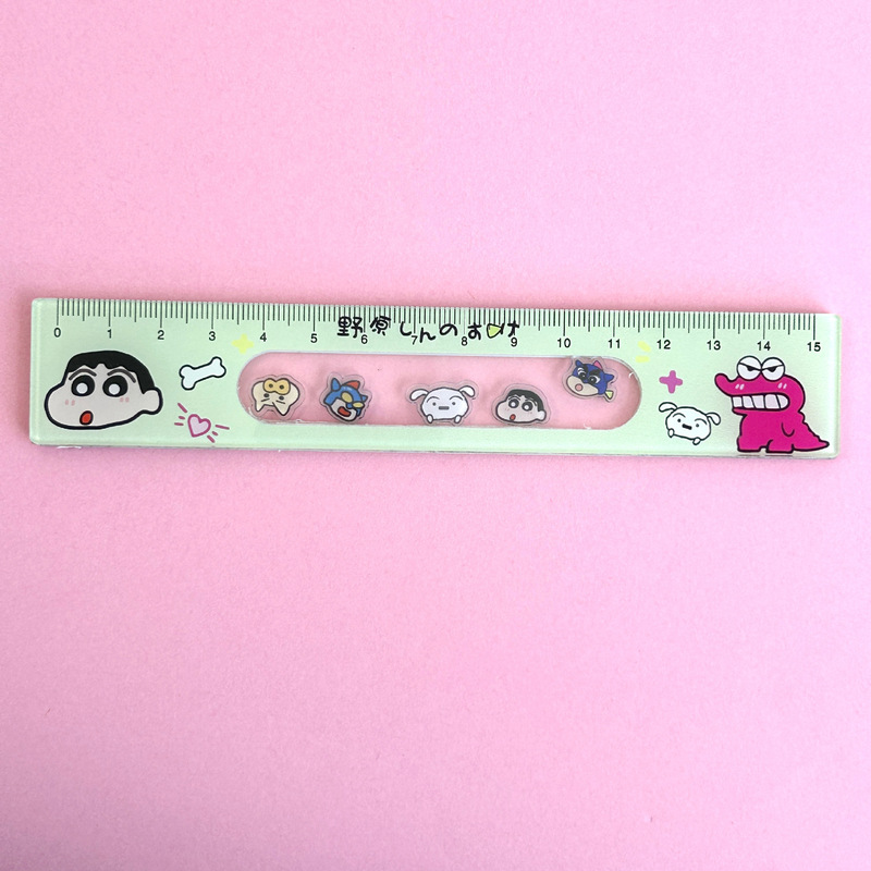漫画かわいいロッキング定規サンリオ大集合楽しいルビークレヨンしんちゃんパチャ犬KT猫定規|undefined