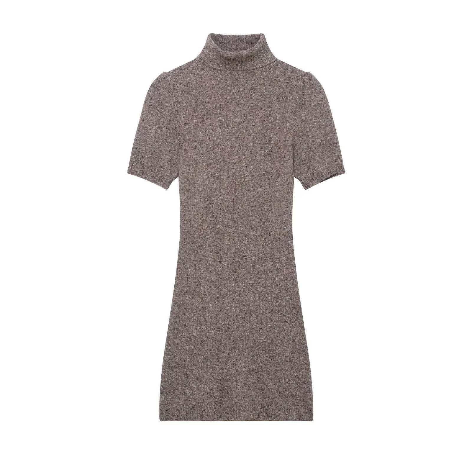 autumn retro knitted knitted dress