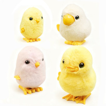 萌宠毛绒小鸡小鸭鹦鹉发条上链跳跳仿真动物宝宝过家家儿童玩具
