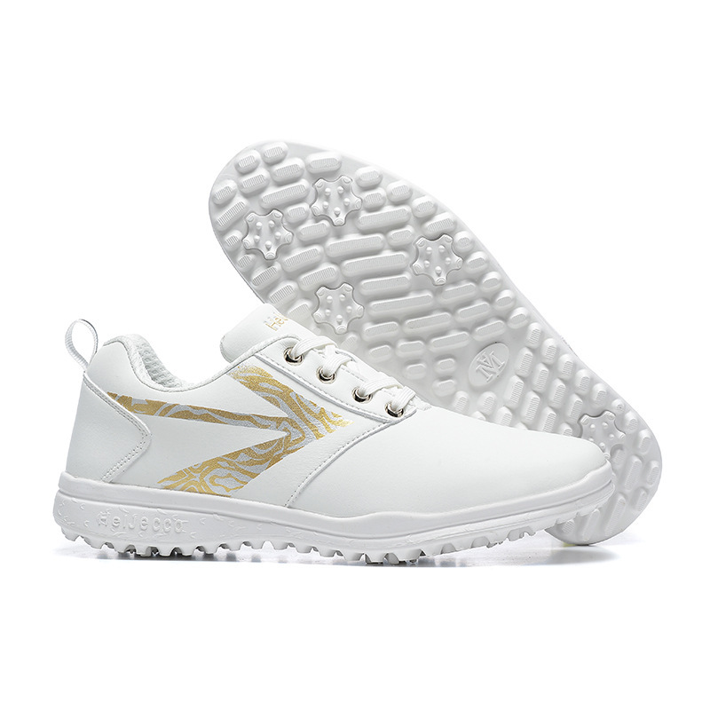 2023 새로운 남성 방수 미끄럼 방지 골프 신발 트레이너 간단하고 편안한 캐주얼 스포츠 신발 화이트