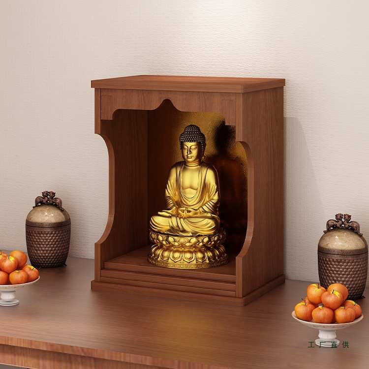 Solid Wood Household Altar for Home Use, Shrine Table, Buddha Cabinet, Offering Table, God of Wealth Altar, Buddha Statue, Worship Altar, New Chinese Style