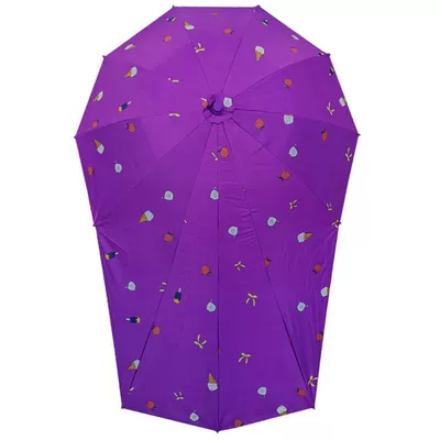 sun protection and UV protection Elektromobil üçün ön şüşə çətiri (günlük) - ice-cream-purple-long-umbrella-single-umbrella-without-stand