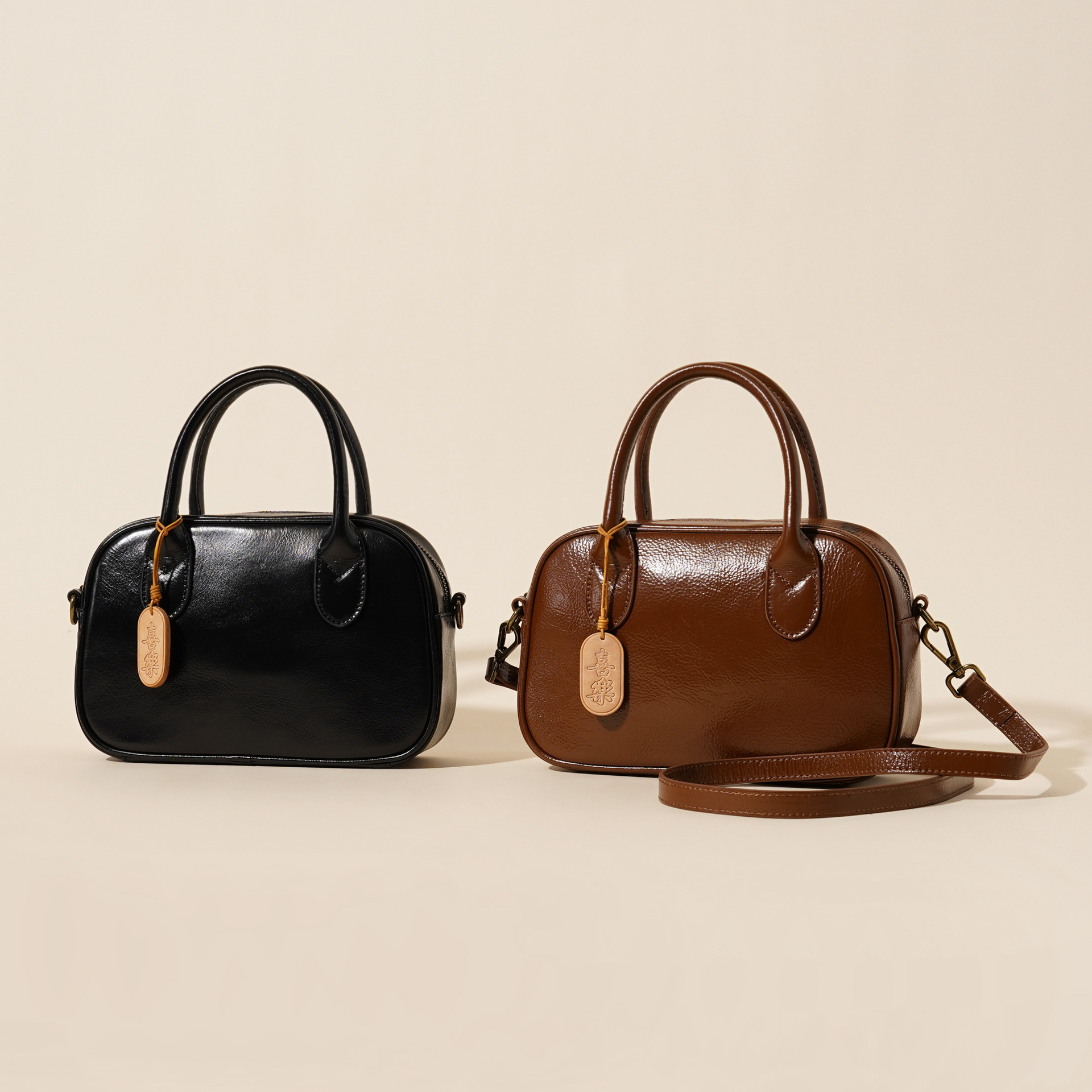 头层牛皮2025秋冬真皮女包复古做旧通勤简约百搭单肩斜挎手提包