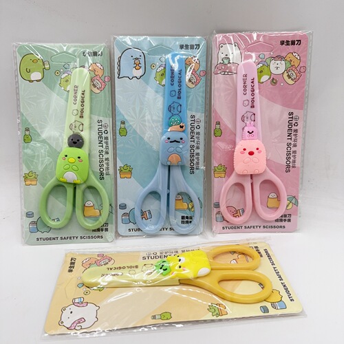 Sanrio children's safety scissors cartoon cute high-looking primary school students DIY cutting handmade knife with protective cover