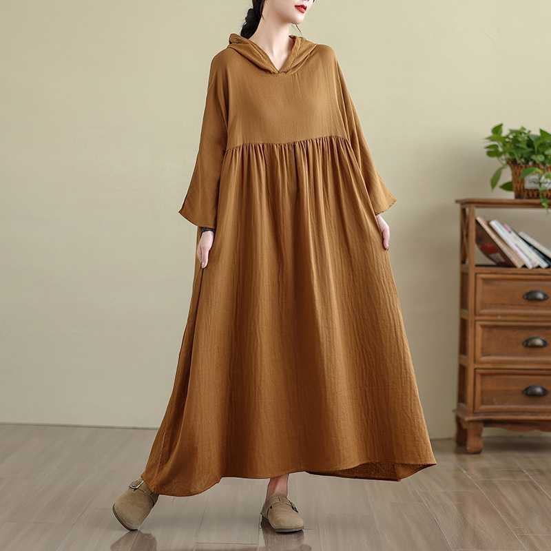Autumn retro long-sleeve with hood