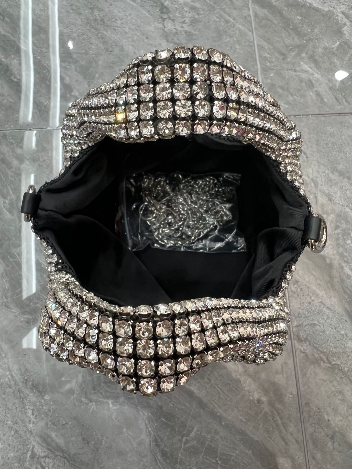 Bolsa de gala bolsa de mujer llena de diamantes bolsa de cubo con diamantes 2022 bolsa de mujer crossbody gran rey bolsa de diamantes pic 11