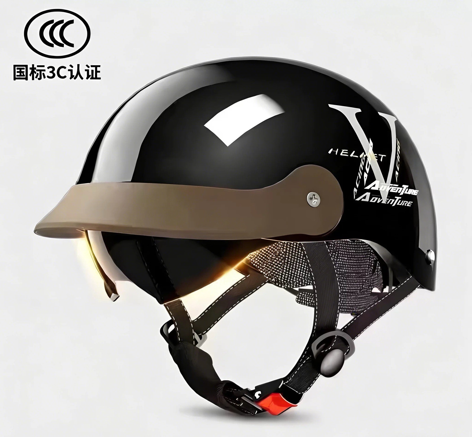 Retro visor electric vehicle safety helmet for women, 2026 new model for men, summer, with concealable sun protection sunglasses for electric scooters