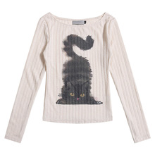 YPRS男装潮牌店辣妹修身显瘦夏季长袖T恤平肩纯欲风网红打底衫潮