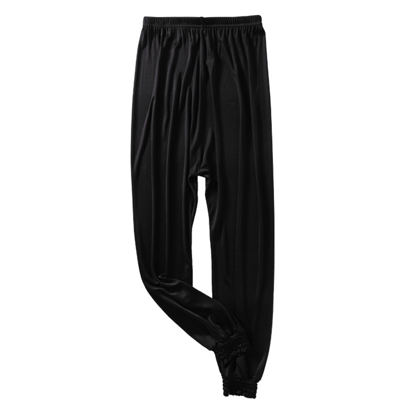 Silk Loose Waist Pants Women's Casual Pants Autumn and Winter Sweatpants Slimming Sports Black Hallen Pants Silk Loose Waist Pants Women's Casual Pants Autumn and Winter Sweatpants Slimming Sports Black Hallen Pants