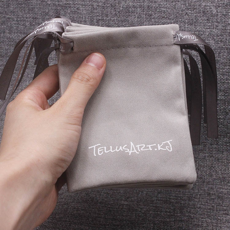 Grey Velvet Bag light gray Velvet Bag Drawstring Bag Bracelet Jewelry Packaging Bag Storage Bag