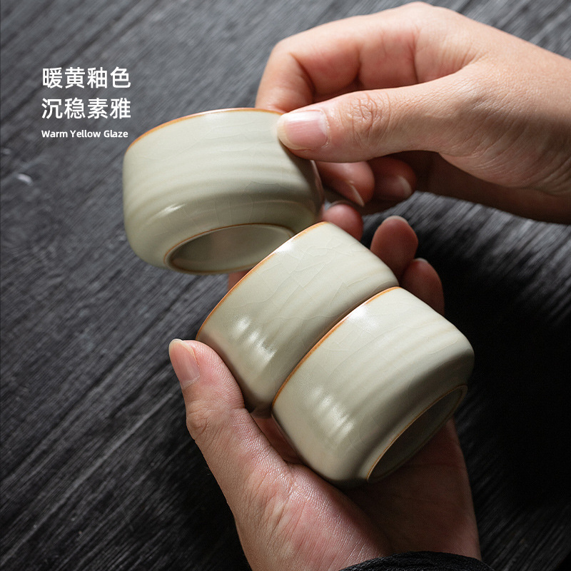 汝窯主人杯茶道茶器陶磁器単一茶碗工夫茶杯小杯品茗杯個人専用杯|undefined
