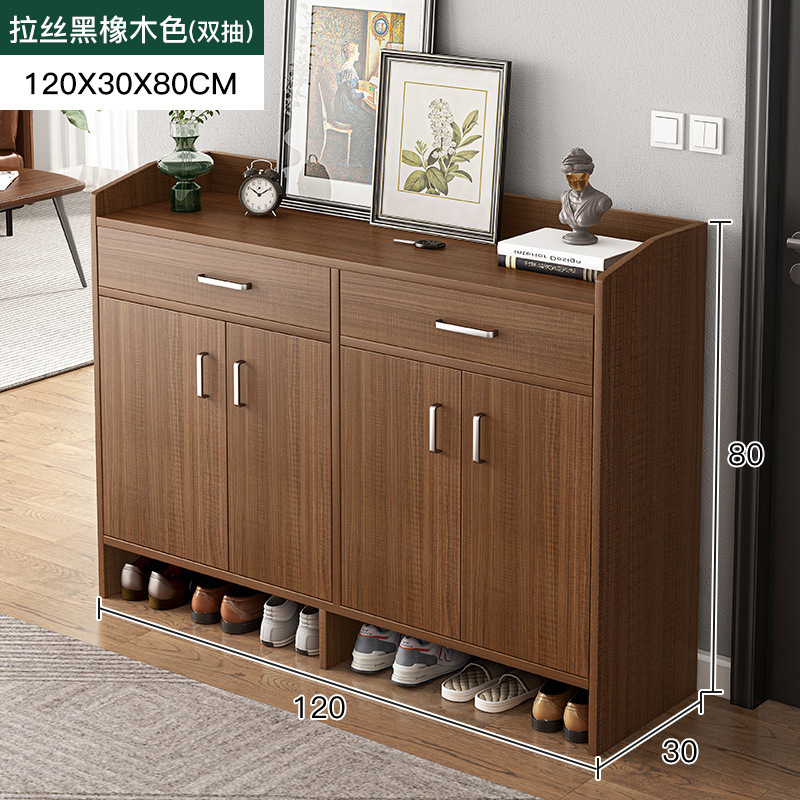 퓨어 브러시드 블랙 오크 문 4개와 서랍 2개 120CM-1x1x1cm-조립