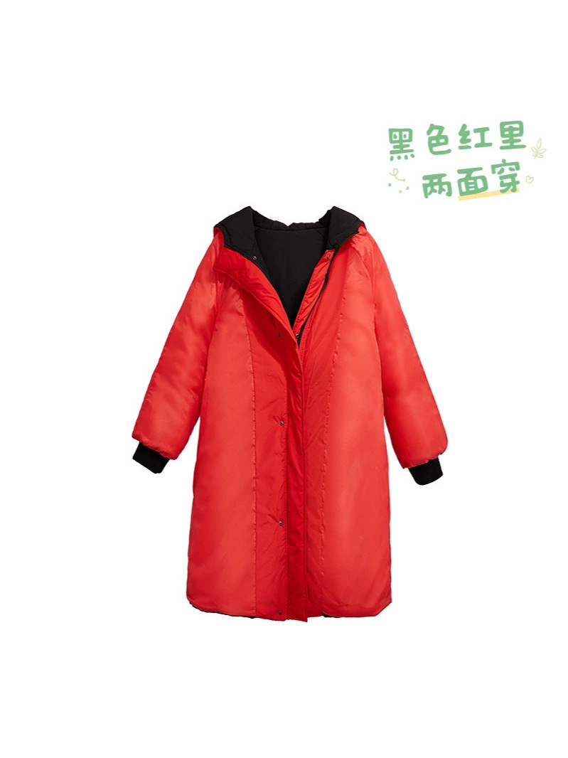 65-160kg Plus-Size Women's Thickened Mid-Length Cotton Coat for Autumn and Winter, Suitable for Slightly Plump Women, Reversible Over-The-Knee Coat 65-160kg Plus-Size Women's Thickened Mid-Length Cotton Coat for Autumn and Winter, Suitable for Slightly Plump Women, Reversible Over-The-Knee Coat