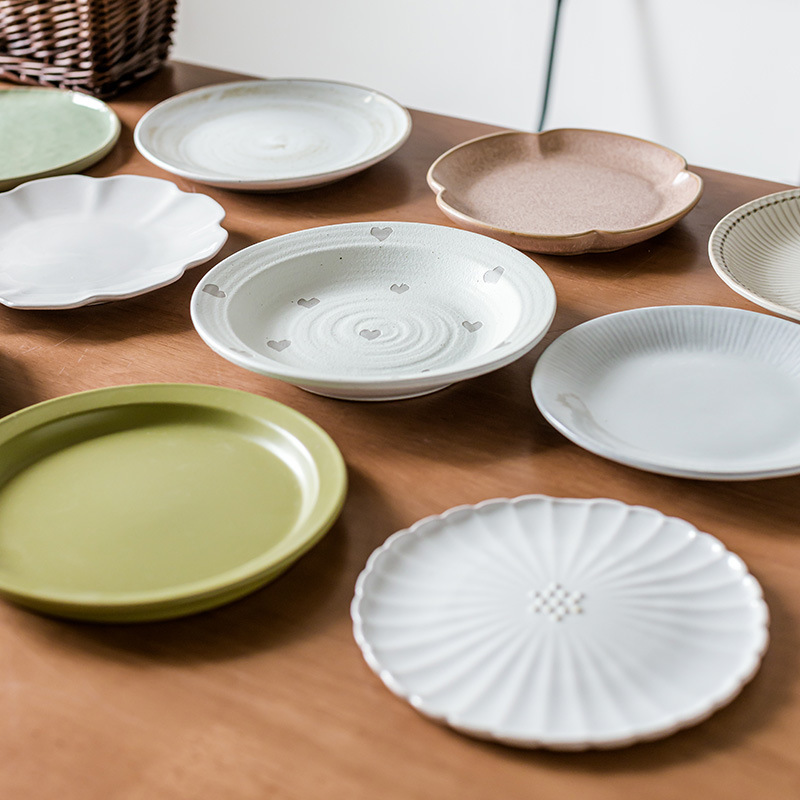 High Color Value Bone Dish Collection Vintage Ceramic Dining Table Spitting Bone Dish Collection Simple Small Dishes Household Tableware Dish