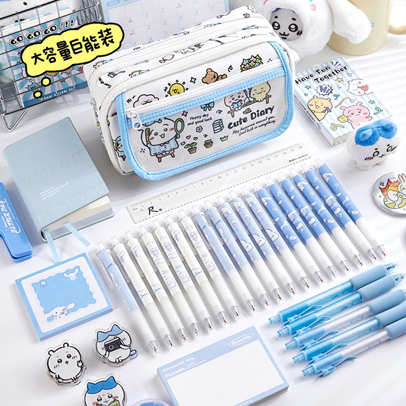 Bagos de lápiz lindos nuevos paquetes de dolor de gran capacidad bolsas de papelería estudiantes de escuela secundaria diseño sensación caja de lápiz caja de papelería de niñas