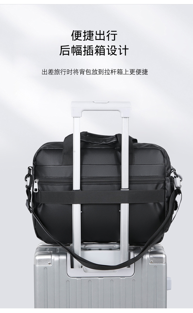 The new 2024 minimalist and sophisticated briefcase men's large-capacity casual sports single-shoulder bag is water-resistant for cross-border use undefined