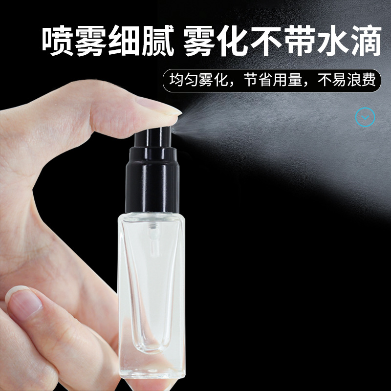 En existencias de 5ml botella de spray transparente de perfume de 10ml Botella de cristal de loción