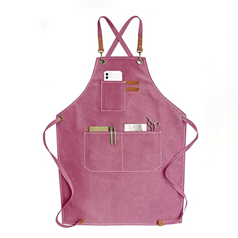 Delantal de lona gruesa para comercio transfronterizo, ajustable, para peluquería, ropa de trabajo, jardinería, carpintería, barista, venta al por mayor