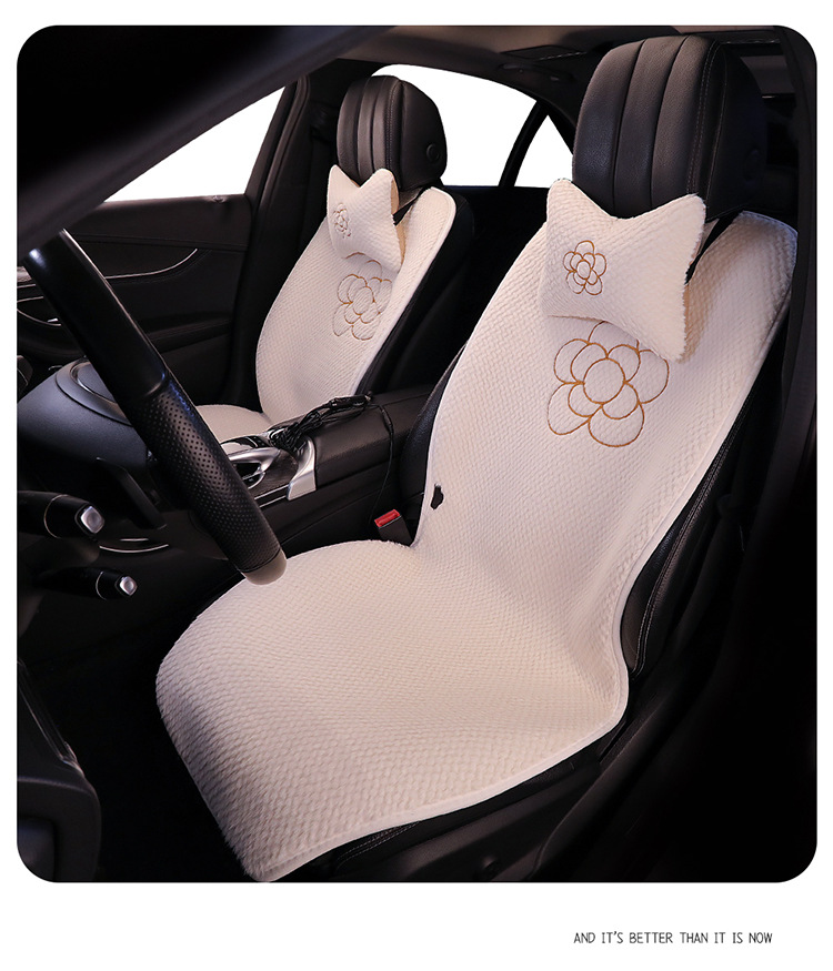New camellia 12v electric heating car seat cushion USB size car universal single five winter plush cushion