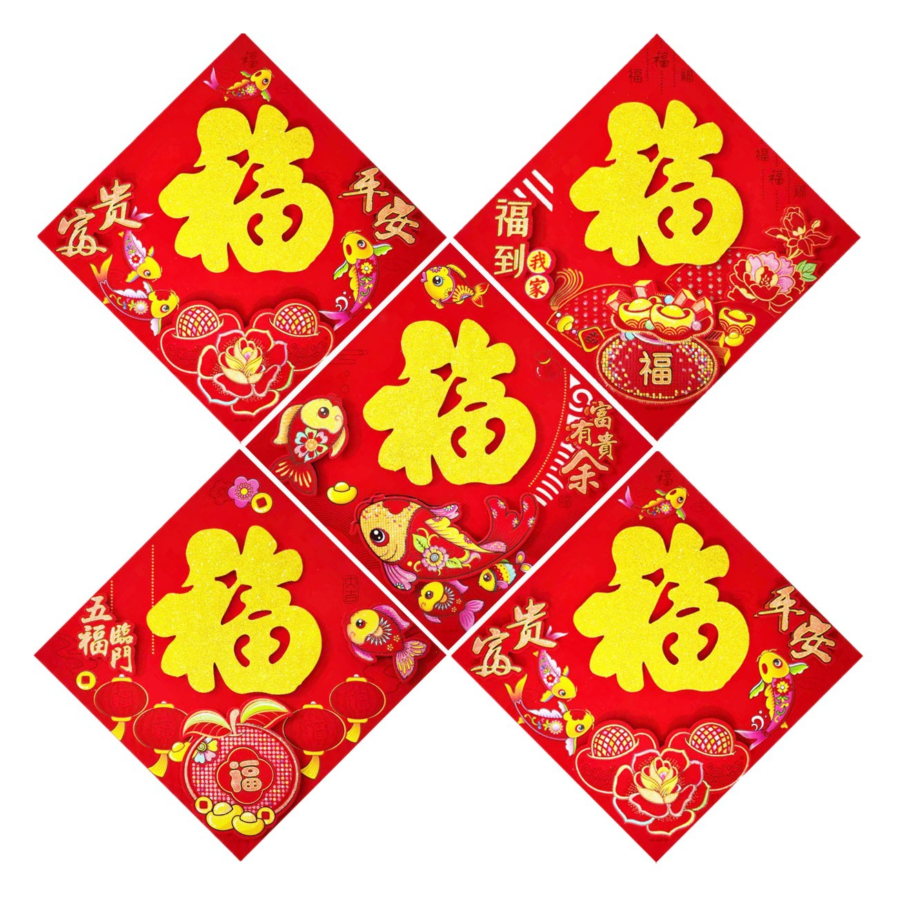 Наклейки на дверь «Год Лошади 2026» с тиснеными бархатными символами для Нового года и Весеннего фестиваля, наклейки, куплеты, оптовая продажа от производителя, символические наклейки