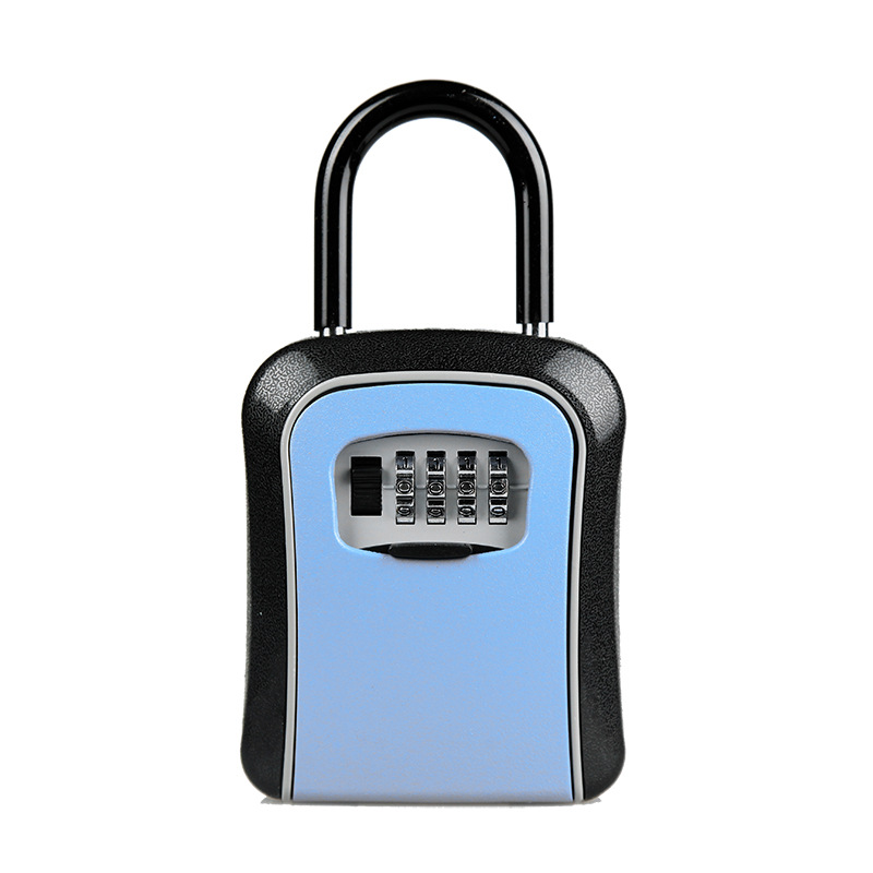 Caja de bloqueo de contraseña sitio de decoración caja de almacenamiento de claves caja de contraseña de instalación sin gancho caja de almacenamiento de contraseña portátil