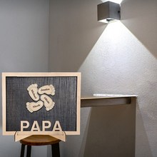 跨境个性化的礼物亚马逊装饰匾额给脚爷爷爸爸标志父亲节木制婴儿