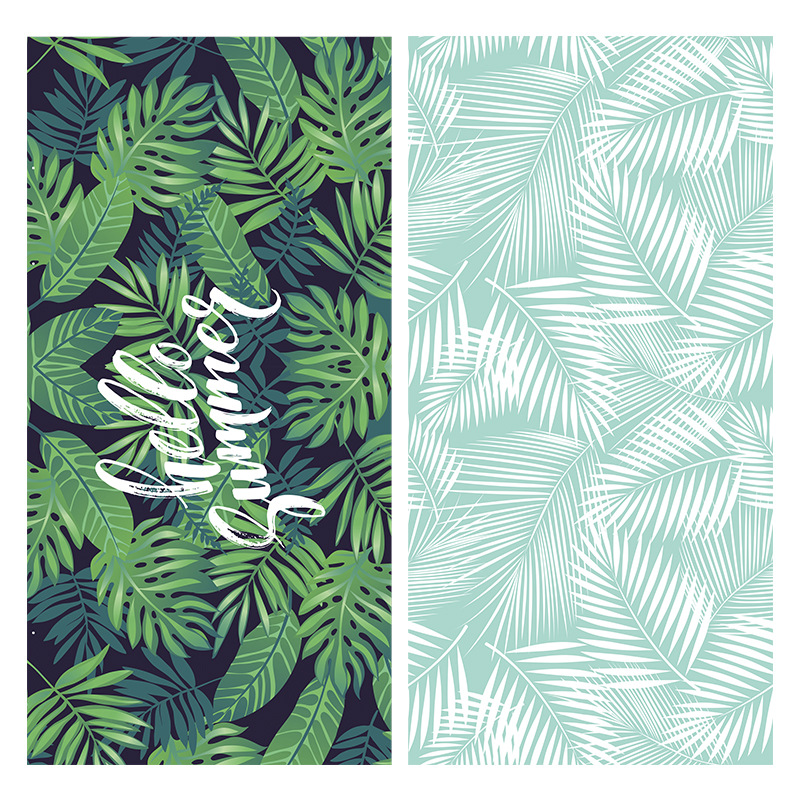 Tropical leaves-double-sided velvet fabric-[double-sided printing]