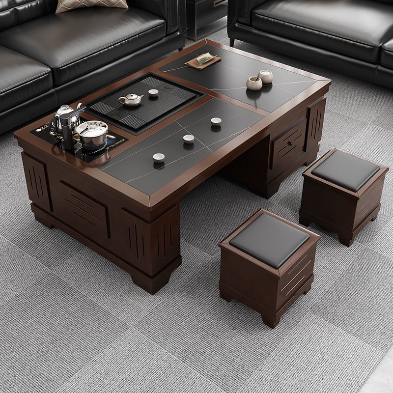 Mesa de té de roca de kung fu sala de estar de té doméstica mesa de té de oficina mesa de té con hervidor conjunto de té integrado