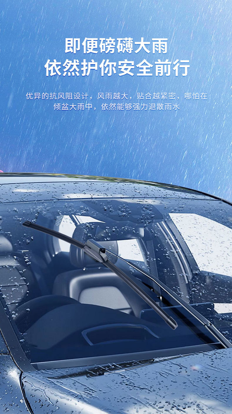 Six-blade wipers are suitable for Geely Haoyue L, original factory car-specific, 22 models, 20-inch boneless rear wiper blade