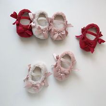 6-18个月冬季宝宝鞋婴童学步鞋保暖棉鞋韩版毛毛鞋公主婴儿平底鞋