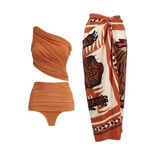 European and American Hot Selling Bikini Swimsuit for Women Amazon Aliexpress Solid Color Halterneck Tight Backless Swimsuit Cross-Border Swimsuit