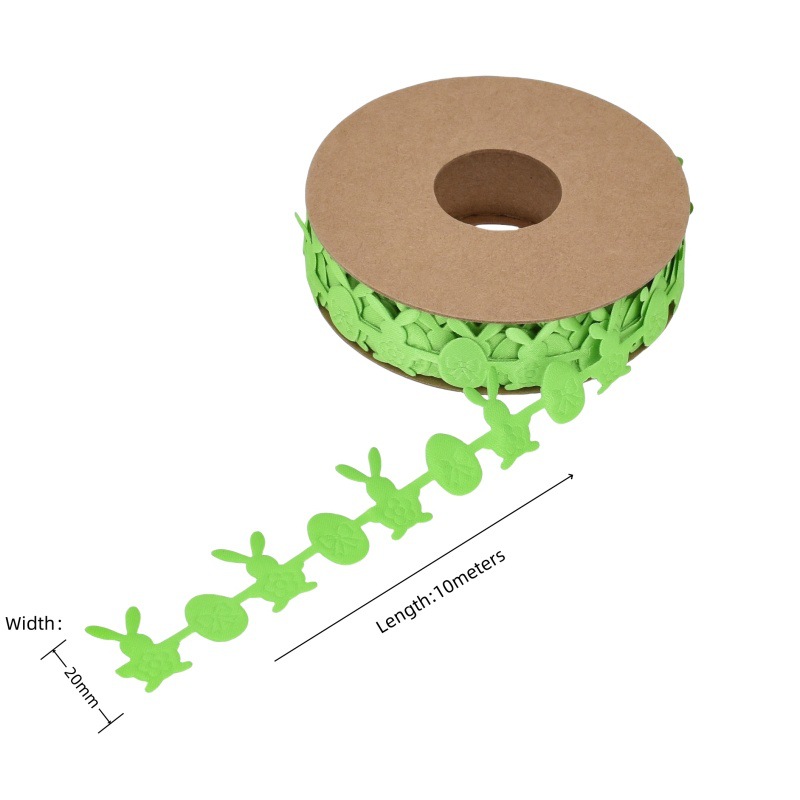 Nuevos productos transfronterizos de zanahoria de Pascua conejo huevo cinta de regalo embalaje material de arco primavera cinta