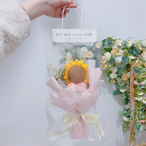 Creative gift small bouquet, sunflower artificial flower finished product, holiday gift for best friends and elders