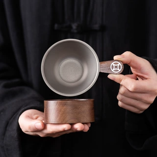 纯钛茶漏茶滤冰晶款滤茶器茶漏超细健康抑菌茶叶滤网茶隔公道杯