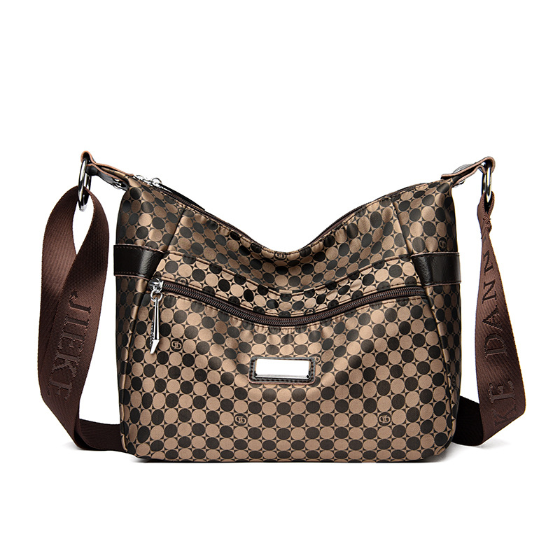 Bolsa de mujer 2023 nueva bolsa de mensajero de hombro de tela Oxford impermeable bolsa de Madre de mujer de mediana edad de gran capacidad multicompartimento