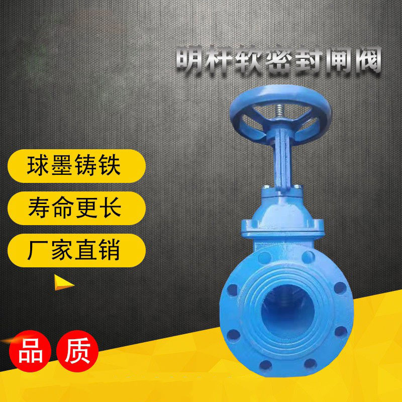 明杆软密封闸阀 消防小体明杆闸阀 弹性座封闸阀 球墨铸铁闸阀
