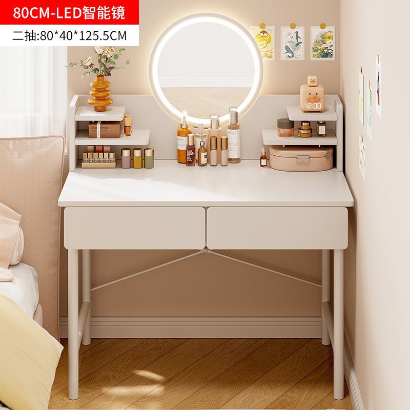 Mesa de maquillaje simple moderna al lado de la cama simple mesa de tocador dormitorio pequeño tipo de casa mesa de maquillaje mesa de estilo de red inins image 13