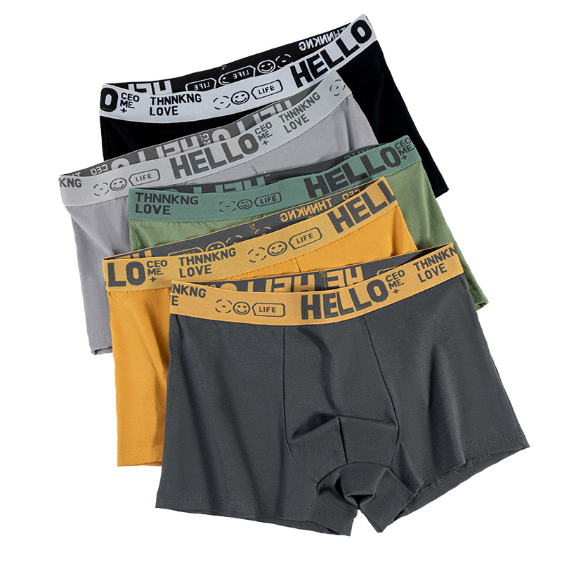Ropa interior de los hombres Hola cinturón cómodo boxeadores suave transpirable moda boxeadores cabeza masculina fábrica al por mayor