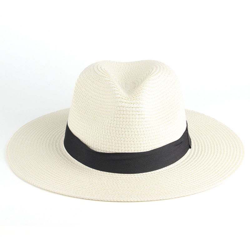 Nuevo sombrero de paja neutral a prueba de Sol para hombres y mujeres de verano de moda sombrero de paja a prueba de rayos UV a prueba de sol sombrero de Panamá al por mayor